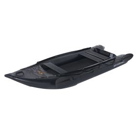 inflatable fishing kayak US warehouse freeshipping cheap PVC inflatable fishing kayak inflatable 2 or 3 persons pedal canoekayak kayak pesca con (Color: black)